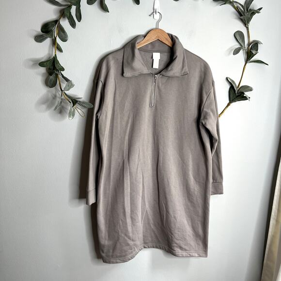 H&M Gray Sweatshirt Dress LAST CALL - Picture 1 of 6